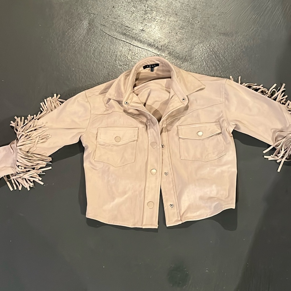 COPY - Ultra suede fringe jacket